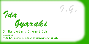 ida gyaraki business card